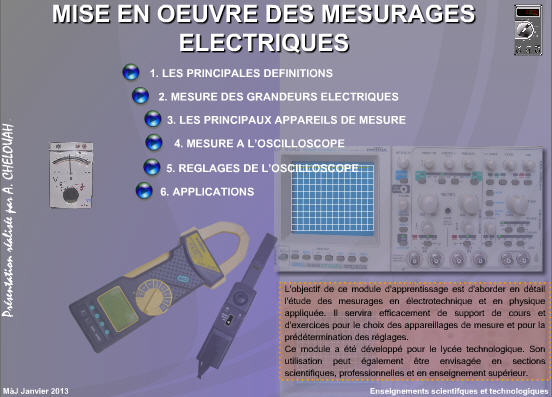 Mise en oeuvre des mesurages électriques